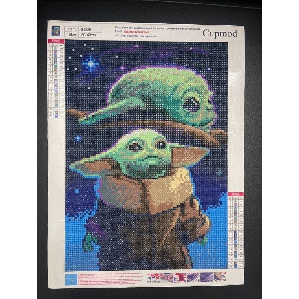 Finished Star Wars Grogu Diamond Painting